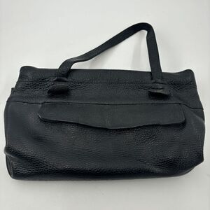Justin Handbag Casual Vintage Justin USA Made Cowhide Grain Leather Black 10"x6"